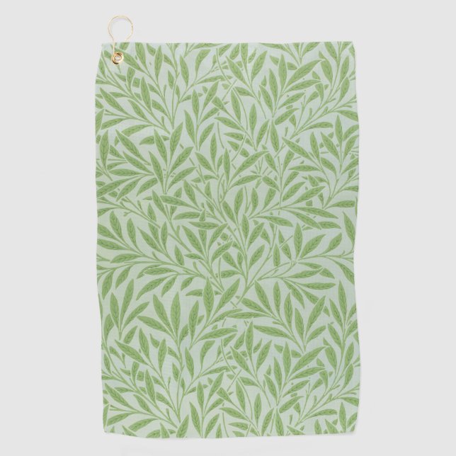 Serviette De Golf William Morris Saule Fleur Classique Vert (Devant)