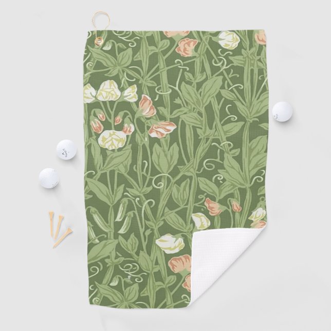 Serviette De Golf William Morris Sweet Pea Floral Design (En situation)