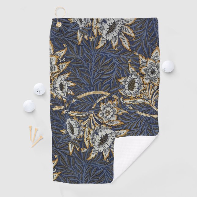 Serviette De Golf William Morris Tulip Willow Blue Motif (En situation)