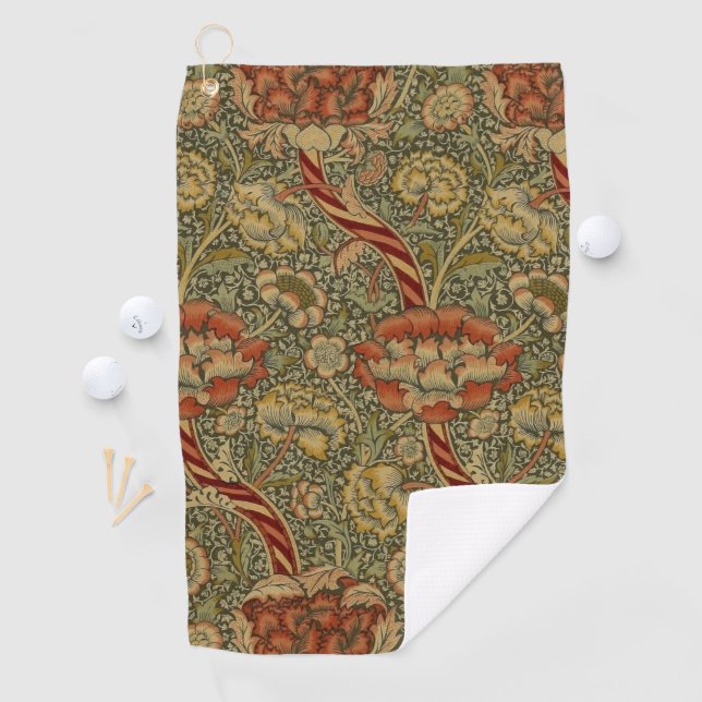 Serviette De Golf William Morris Wandle Anglais Floral Damask Design (En situation)