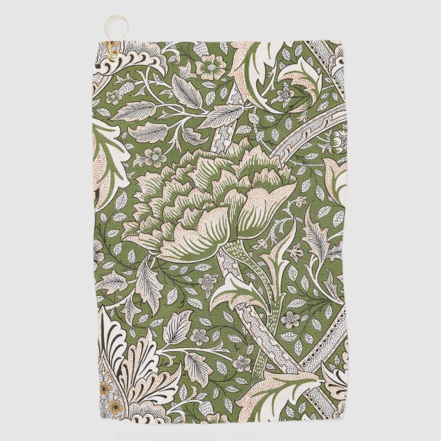Serviette De Golf William Morris Windrush fleurs florales classique (Devant)