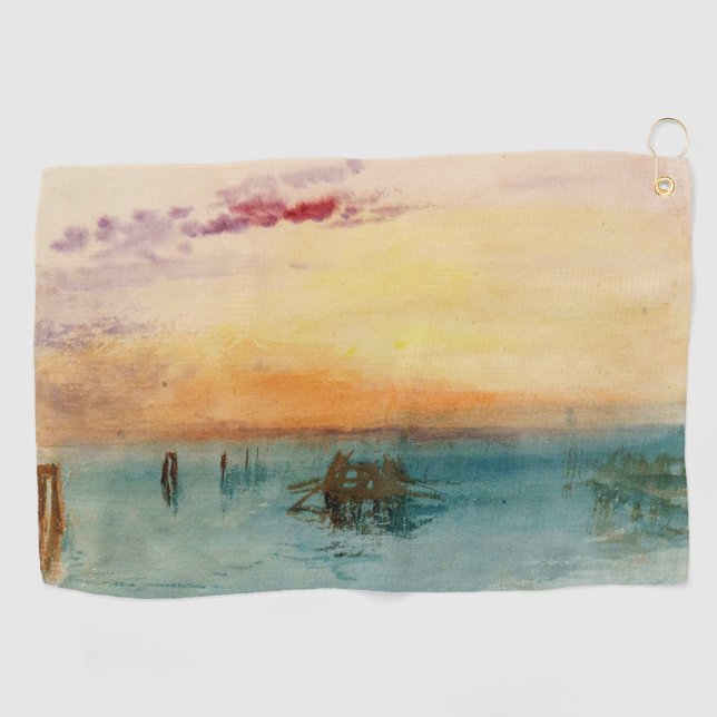 Serviette De Golf William Turner - La lagune près de Venise au couch (Horizontal)