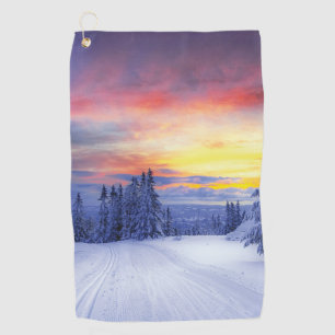 Serviette De Golf Winter scenery