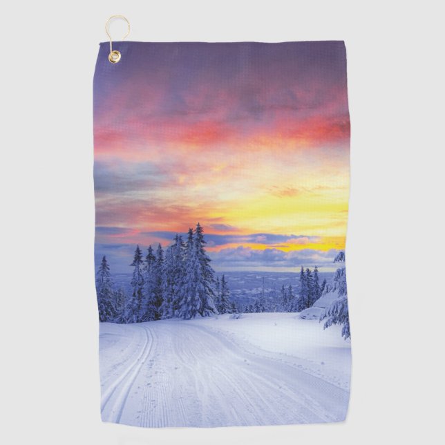 Serviette De Golf Winter scenery  (Devant)