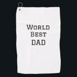 Serviette De Golf World best DAD PÈRE ajouter nom texte sport<br><div class="desc">conception</div>