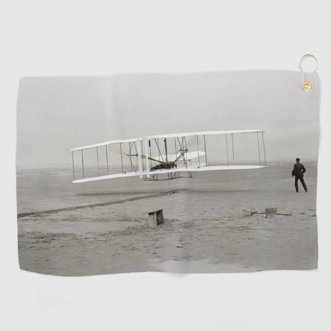 Serviette De Golf Wright Brothers Flyer First Plane Flight Aviation (Horizontal)