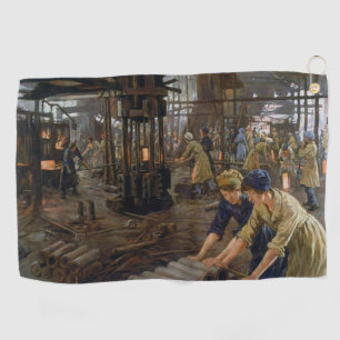 Serviette De Golf WW1 1918 Les femmes qui travaillent dans une usine
