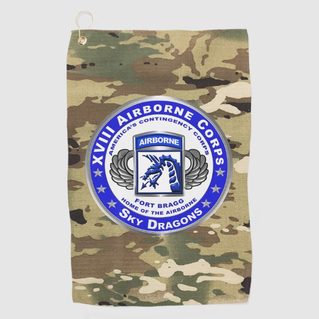 SERVIETTE DE GOLF XVIII AIRBORNE CORPS (Devant)