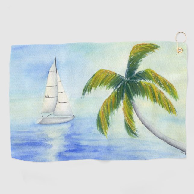 Serviette De Golf Yacht sur la mer Palma (Horizontal)