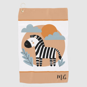 Serviette De Golf Zèbre Fantaisiste Inspiré du Style Scandinave
