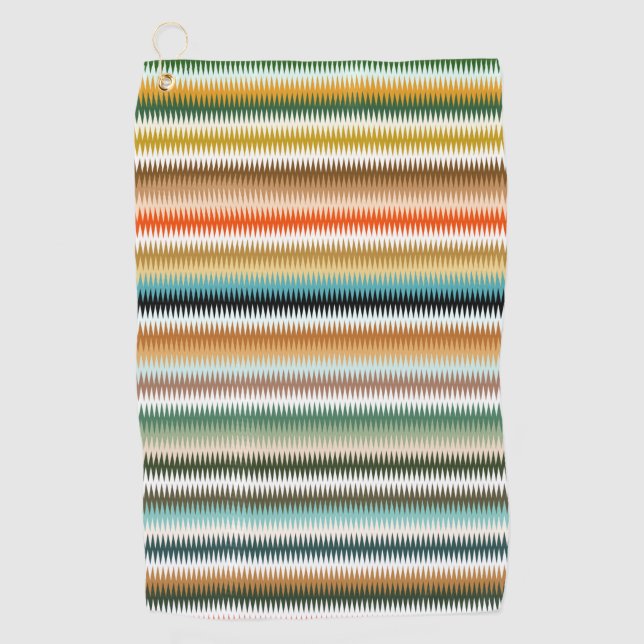 Serviette De Golf Zigzag Multicolor Motif   (Devant)