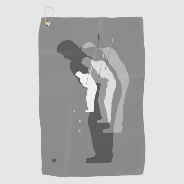 Serviette de Golfeur à main gauche "Dans la neige" (Devant)