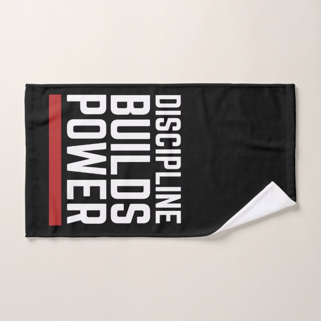 Serviette de gym Discipline construit la puissance (Serviette à main)