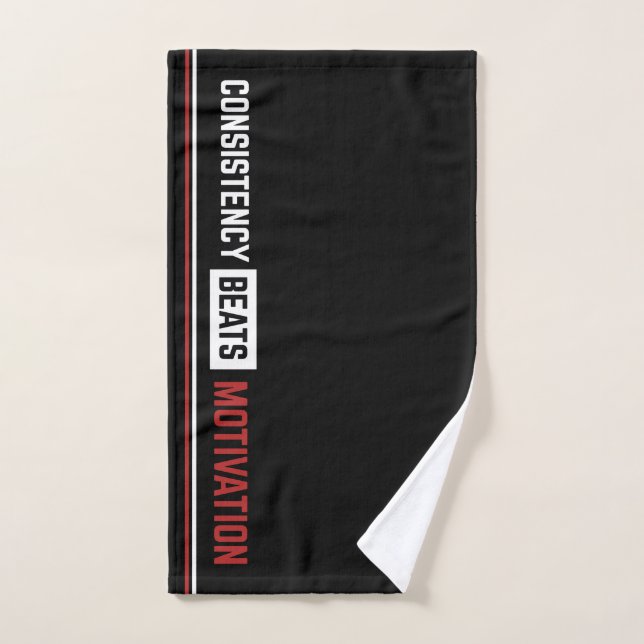 Serviette de gym : La constance vaut mieux que la  (Serviette à main)