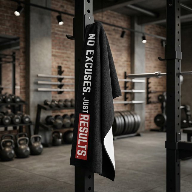 Serviette de gym Motivation Entraînement Sans Excu (No excuses. Just results.
Built for discipline. Designed for performance. 💪)