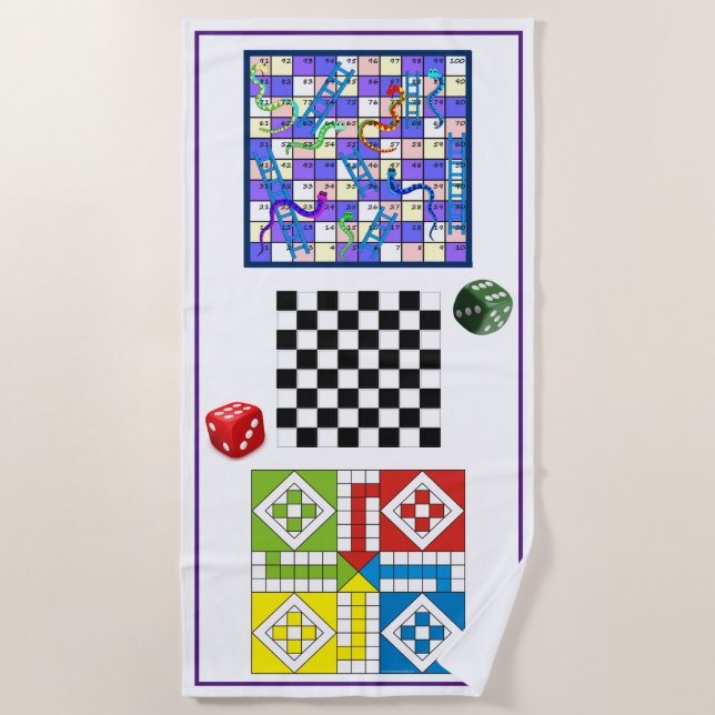 Serviette de hêtre - Amusants dans le sable - Jeux (Devant)