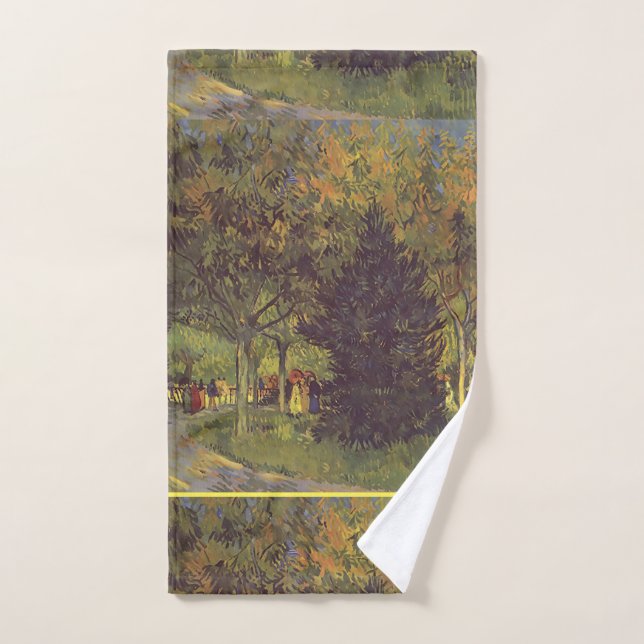 Serviette de jardin public vintage Van Gogh (Serviette à main)