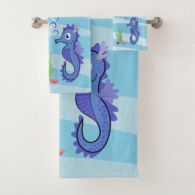 Serviette De La Salle De Bains En Équestre Violet (En situation)