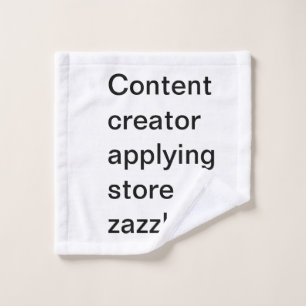 Serviette de lavage du créateur de contenu