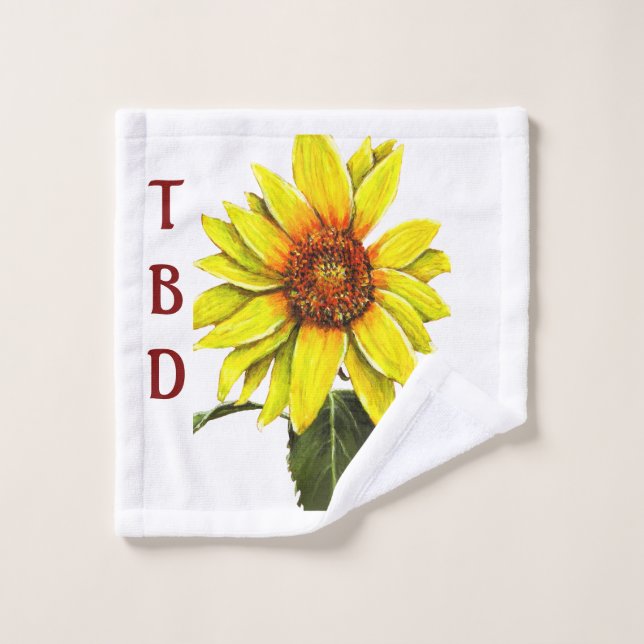 Serviette de lavage Fleur de tournesol (Gant de toilette)