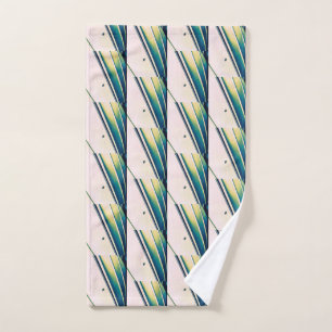 Serviette de main à motif abstrait de bateau en bl