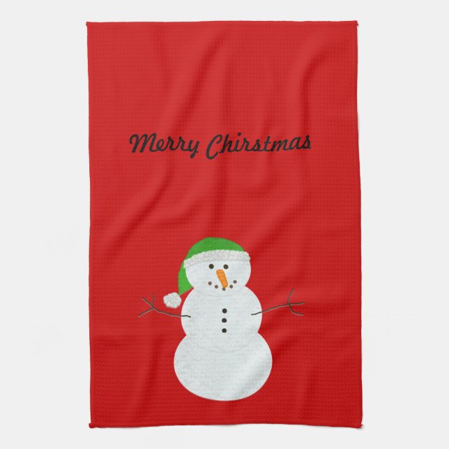 Serviette de main de Chirstmas de bonhomme de (Vertical)