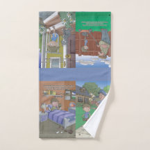 Serviette de main de livre de hoquet - 4 images