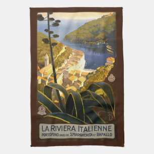 Serviette de main vintage de la Riviera d'Italien