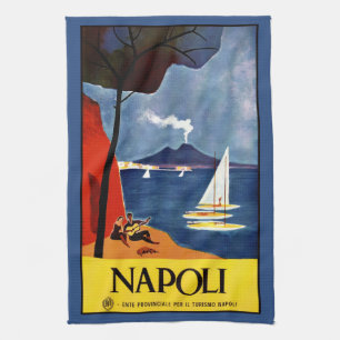 Serviette de main vintage de Napoli Naples Italie