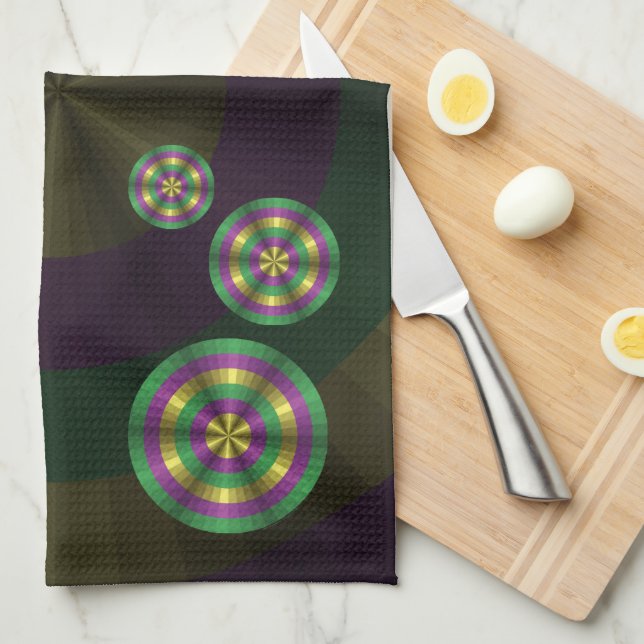 Serviette de Mardi Gras Illusion (Quart Plié)