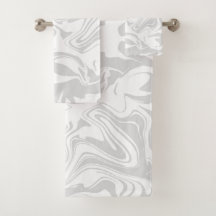 Serviette de motif, grise et blanche de marbre