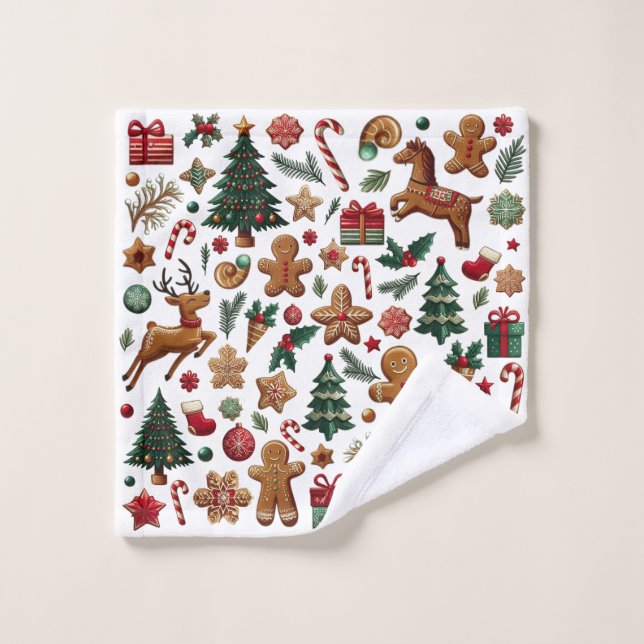 Serviette de Noël amusante (Gant de toilette)