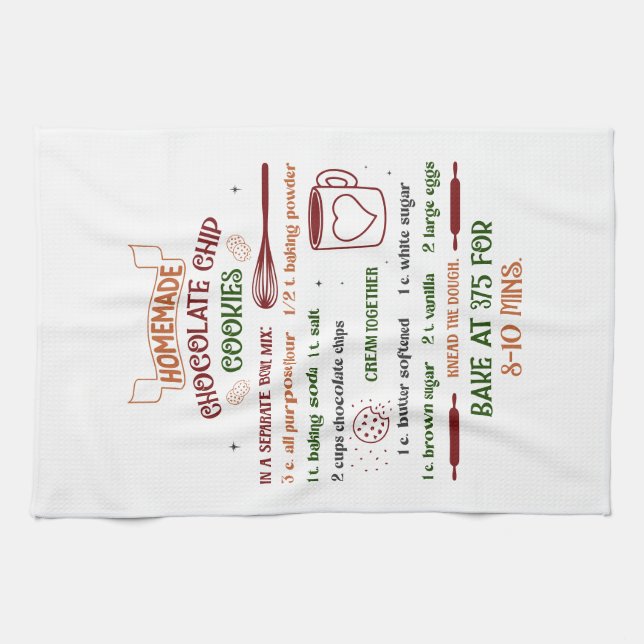 Serviette de Noël avec chipe au chocolat Recette (Horizontal)