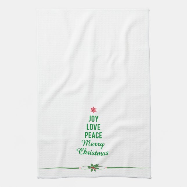Serviette de Noël avec l'arbre de Noël (Vertical)