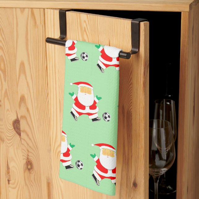 Serviette de Noël pour joueur de football (Pliage en tiers)