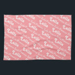 Serviette de nom personnalisée rose<br><div class="desc">écrivez votre propre nom dans cette serviette en cliquant sur le bouton personnalisé</div>