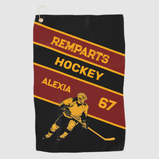 Serviette de patinage de hockey personnalisée