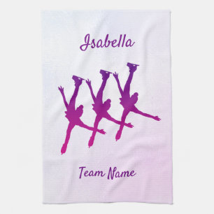 Serviette de patinage synchronisé arabesque viole