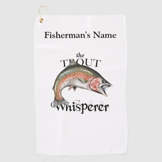 Serviette de pêche légère à la truite personnalisé (Devant)
