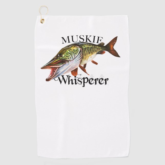 Serviette de pêche Muskie Whisperer (Devant)