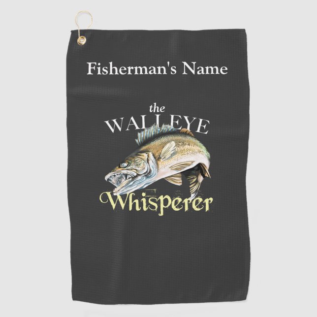 Serviette de pêche personnalisée au whisky de wall (Devant)