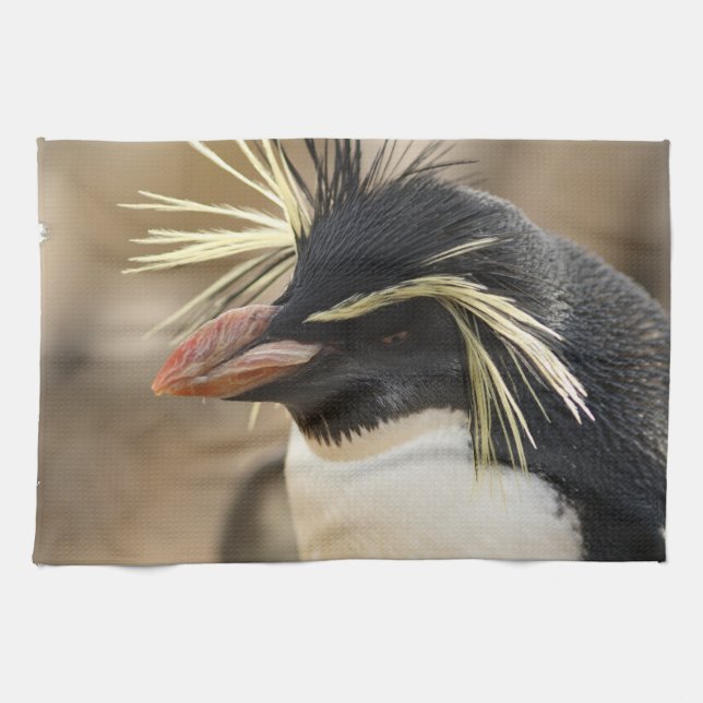 Serviette de pingouin de Rockhopper (Horizontal)