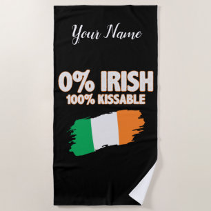 Serviette De Plage 0% Irlandais 100% Kissable