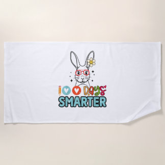 Serviette De Plage 100 Jours Filles Plus Intelligentes Mignonne Lapin
