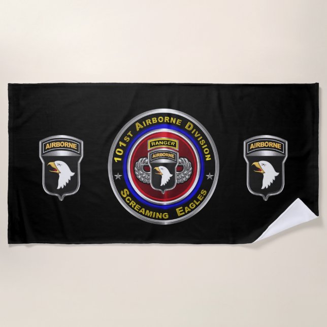 Serviette De Plage 101e division aéroportée “Air Assault Ranger" (Devant)