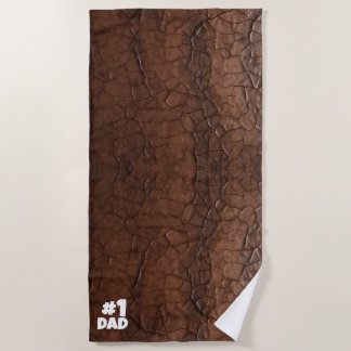 Serviette De Plage #1 Papa Cuir aspect