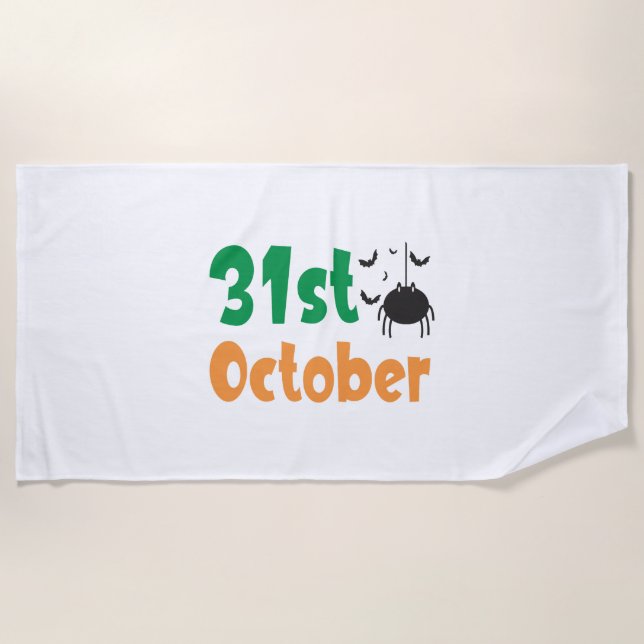 Serviette De Plage 31 octobre - Halloween (Devant)