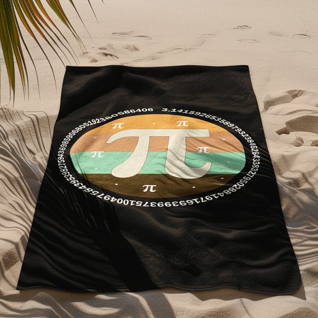Serviette De Plage 3.14 Conception de la Journée nationale Pi - Idée  (Créateur téléchargé)