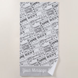 Serviette De Plage 40e anniversaire spécial cadeaux personnalisés
