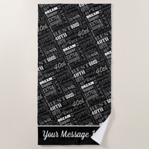Serviette De Plage 40e anniversaire spécial cadeaux personnalisés